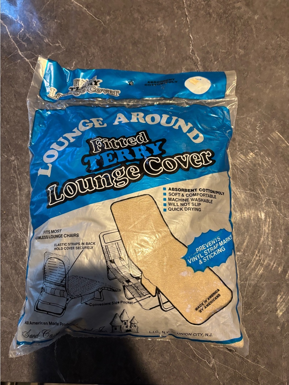 Fitted Terry Lounge Cover - Beige